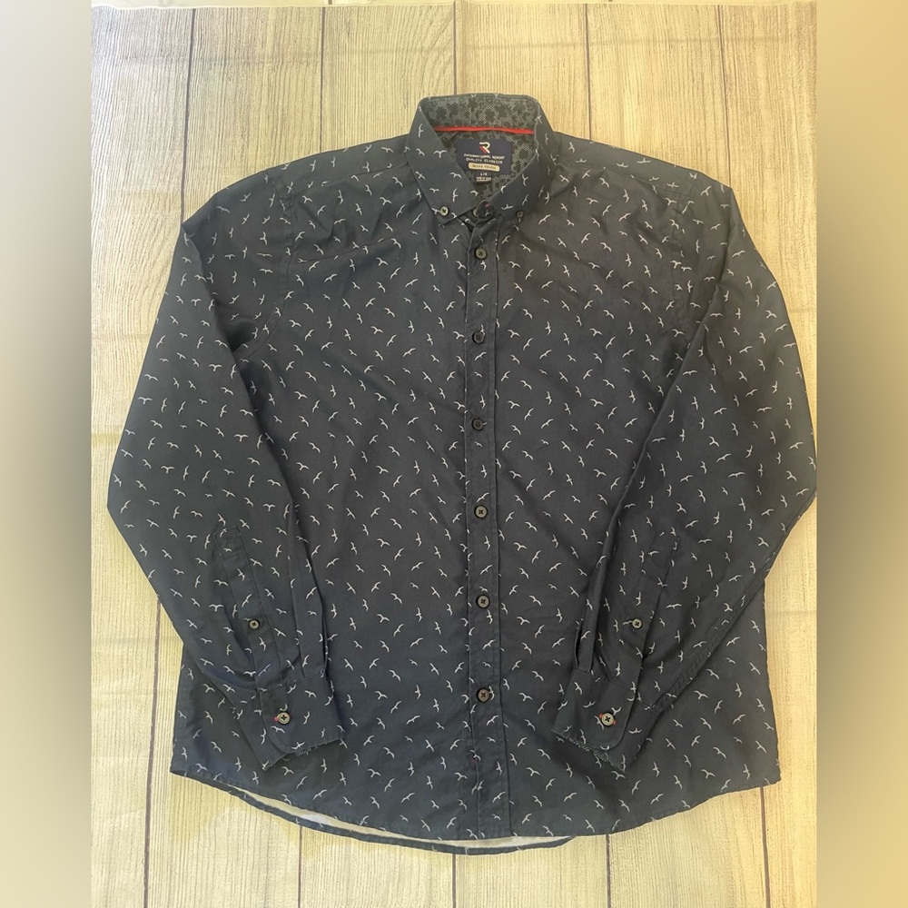 Men's Black Patterned Shirt